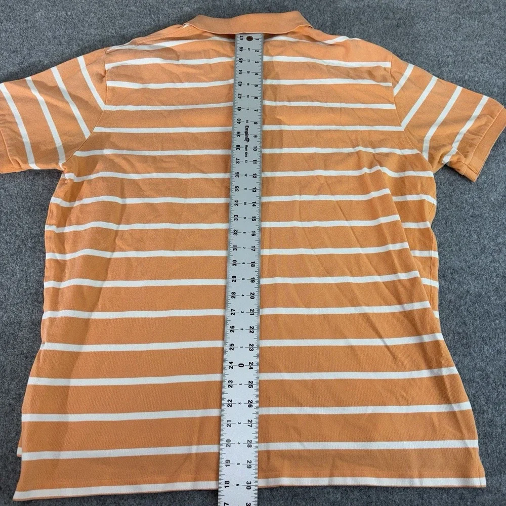 Polo‎ Ralph Lauren Shirt Mens Polo Xxl Short Sleeve Orange Classic Fit Striped